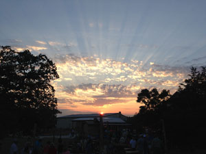 Sunset over Ancient Ovens, St. Jo, TX