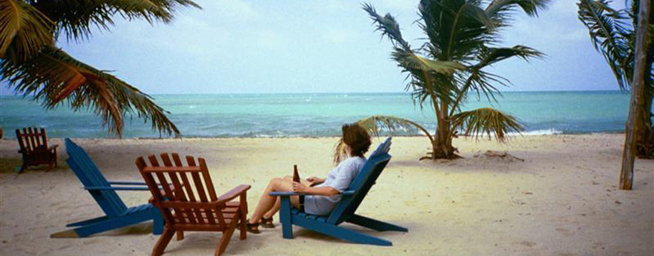 On a beach in Belize