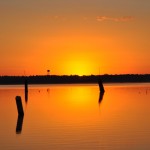 Sunrise over Benbrook Lake