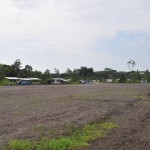 The central soccer pitch around which lays the village