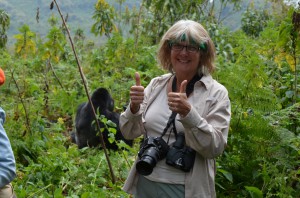 Kathy with the Gorillas