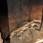 Firewood stored inside the house