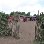 The main gate into the village