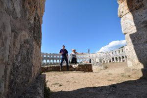 The obligatory jump, Pula Arena 